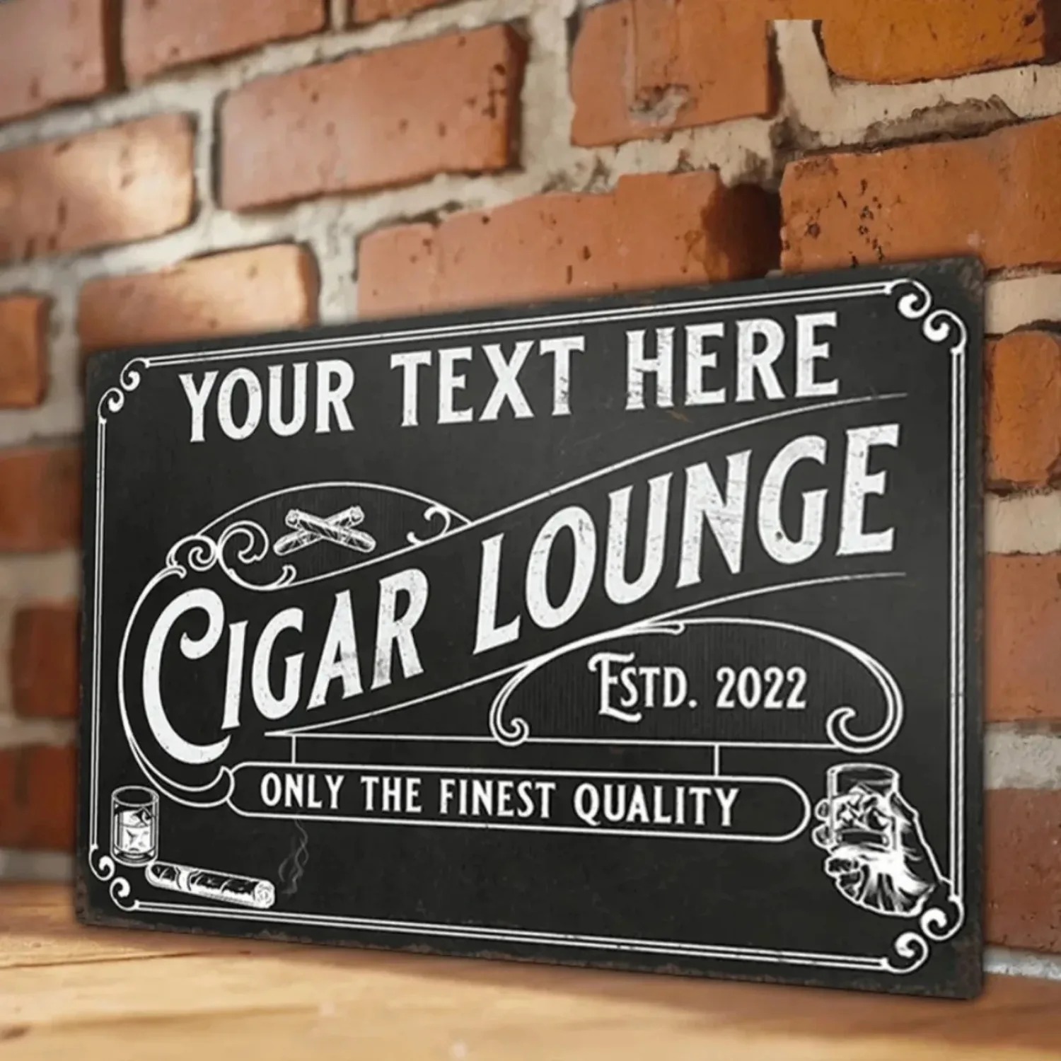 Home Bar Lounge - CIFbuy 맞춤형 시가 알루미늄 간판, 빈티지