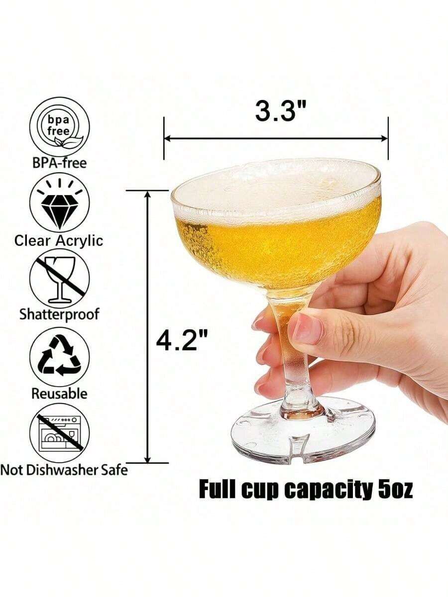 20개 세트의 쿠페형 칵테일 글라스, 5온스 용량의 깨 - Home Bar Set 리뷰 및 가격