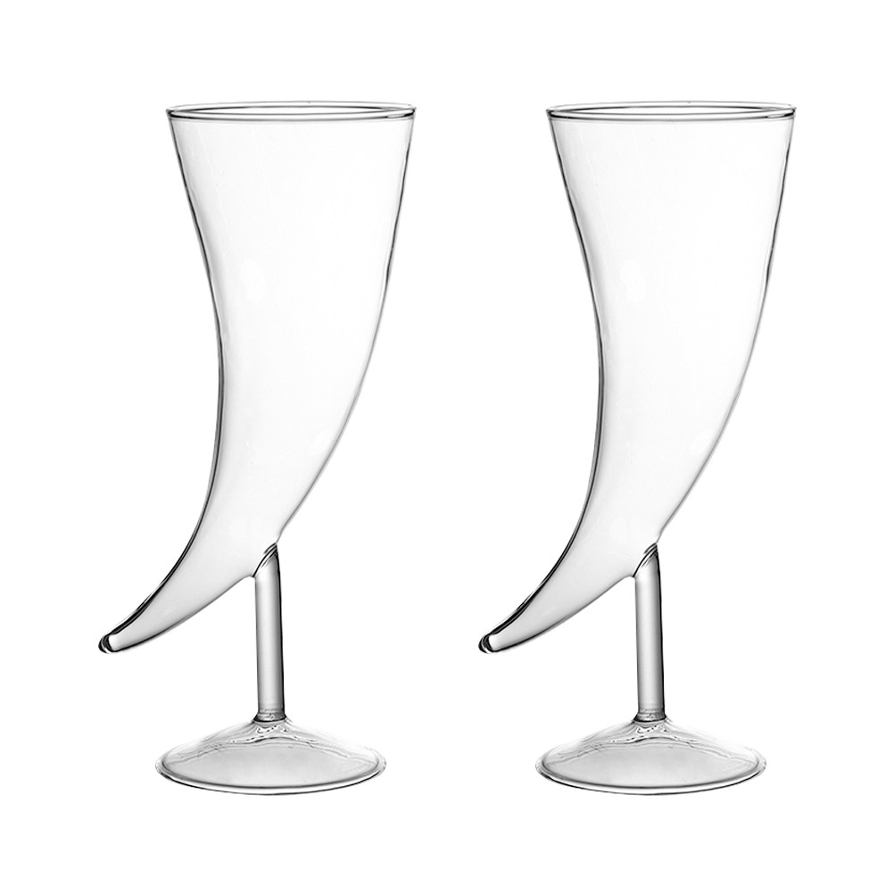 2개 세트의 소뿔 모양 칵테일 글라스, 고급 유리잔으로 - Home Bar Set 리뷰 및 가격