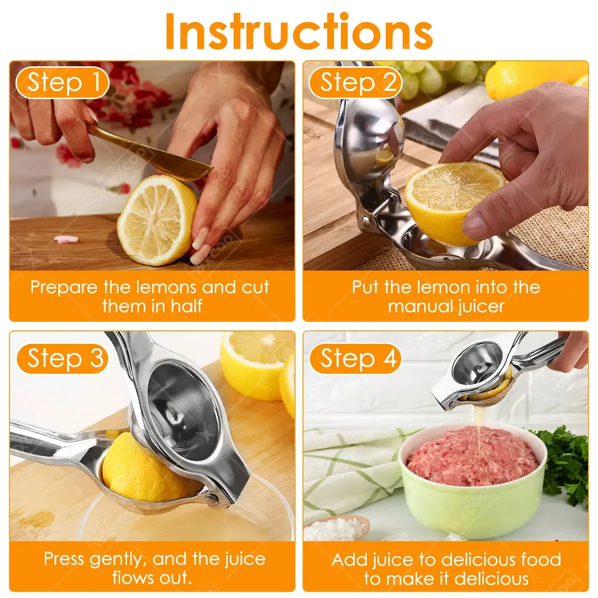 레몬 압착기 주방용품 스테인리스 수동 감귤 착즙기 레몬 - Citrus Juicer Bar 리뷰 및 가격